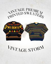 Vintage Premium Printed Sweaters