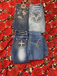 Y2k embroidery bootcut jeans