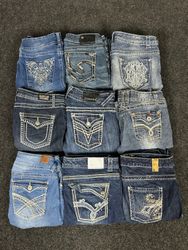 Y2K Heavy Stitch Style Jeans (Including Silver, Vi..