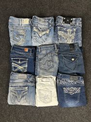 Y2K Statement Pocket Jeans (Including Miss Me, Sil..
