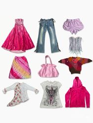 (FV-1011) Y2K Barbiecore Pink Aesthetic Mixed Vint..