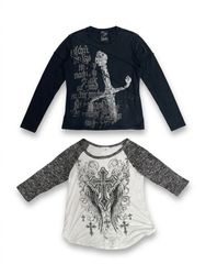 (FV-1021) Y2K グランジ アフリクションスタイル ベビーティー