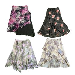 Y2K NYC IT Girl Poly Maxi Skirts RE-2934
