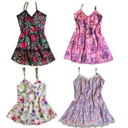 Y2K Cutesy Vibe Silk Cami Tops RE-2937