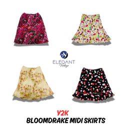 Y2K Bloomdarke Midi Skirts - EV0951