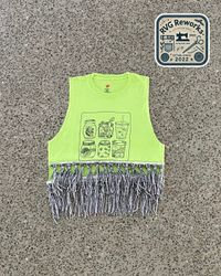 Upcycled Y2K Fringe Hem Reworked Tee