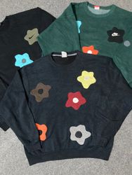 Upcycle Nike Flower Sweatshirt