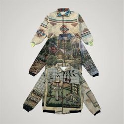 Upcycle Tapestry Jacket With Collar (DV -03)