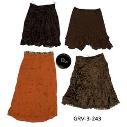 Vintage Mixed Print Poly Skirt – 2000s Inspired Lo..