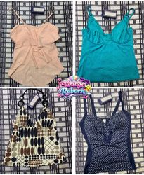 Y2K Vintage Camisole & Tank Top Mix – Retro Prints..