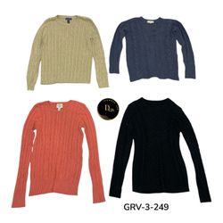 Trendy Cable Net Sweater – Lightweight Knit Top fo..