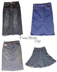 2703-4 Saia de Jeans Y2k 7Pcs