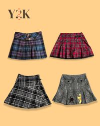 Y2K Alt Girl Plaid Skirt Bundle (Yv-646)