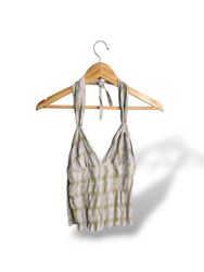UPCYCLED Y2K HALTER TOP