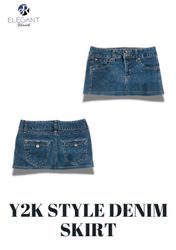 UPCYCLED Y2K Style Denim Skirts - EVR0245