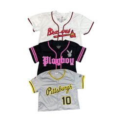 Upcycle Baseball Jersey  Crop Tops (DV-03)