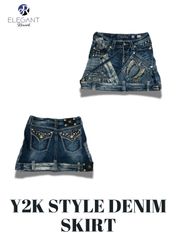 UPCYCLED Y2K Style Denim Skirts - EVR0255
