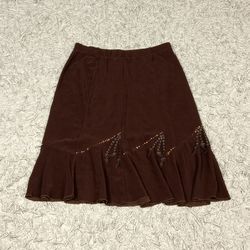Y2K POLY SKIRTS (BROWN) - BUNDLE 10