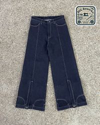 Upcycled Upside-down Panel Denim Pants