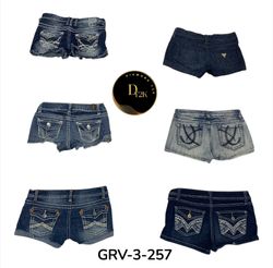 Y2K Blue Denim Mini Shorts – Retro Low Waist Style..