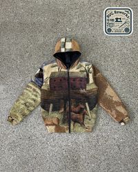 Upcycled Tapestry Hooded Jacket