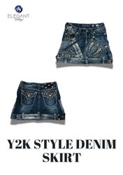 UPCYCLED Y2K Style Denim Skirts - EVR0255