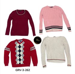Y2k mix cable knit sweater (GRV-3-262)