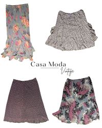 2803-10 Floral Midi skirts 6Pcs