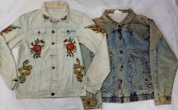 CR7124 Vintage Mixed Branded Denim Jackets