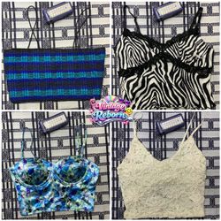 Y2K Vintage Lace & Printed Cami Mix – Branded High..