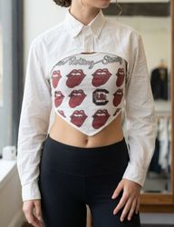 Upcycled Music Cropped Tank & Shrug Set