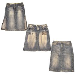 Y2K NYC IT Girl Denim Midi Skirts RE-2949