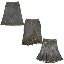 Y2K Denim Maxi Skirts RE-2951