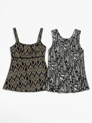 (FV-1035) Monochrome Printed Blouse – Office Casua..