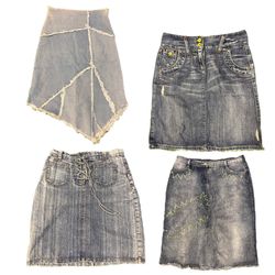 Y2K Denim Midi Skirts RE-2953