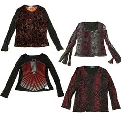 Y2K Dark & Moody Mesh Full Sleeve Tops RE-2954