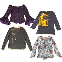 Y2K Edgy Girl Printed Full Sleeve Tops RE-2955