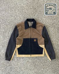 Upcycled Contrast Panel Workwear Jacket