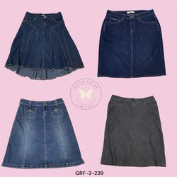 Women’s Classic Blue Denim Skirt – Mid Rise Everyd..