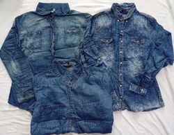 CR7131 Y2K Ladies Denim Blouses