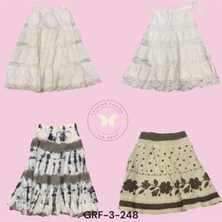 Floral Print Cotton Midi Skirt – Boho Chic Style (..