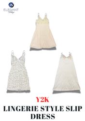 Y2K Lingerie Style Slip Dress - EV2232