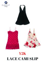Y2K Lace Cami Slip Tops - EV2235