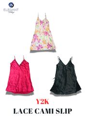 Y2K Lace Cami Slip Tops - EV2236