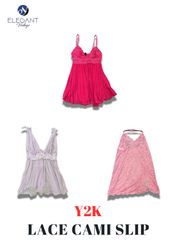 Y2K Lace Cami Slip Tops - EV2239