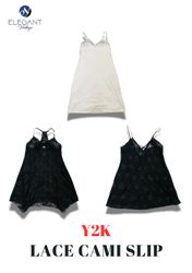 Y2K Lace Cami Slip Tops - EV2241