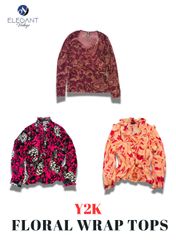 Y2K Floral Warp Tops - EV2243