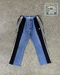 Upcycled Adidas and Denim Pants