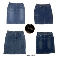 Authentic Y2K Denim Midi Skirt – Vintage 2000s Sty..