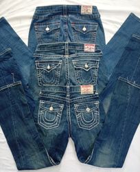CR7139 Vintage True Religion Flare & Straight Jean..